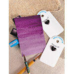 AUBERGINE – aquarelle artisanale violet profond avec pinceaux et nuancier