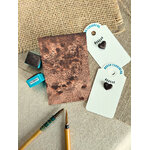 ROSEAU – aquarelle artisanale duochrome brun avec pinceaux et nuancier
