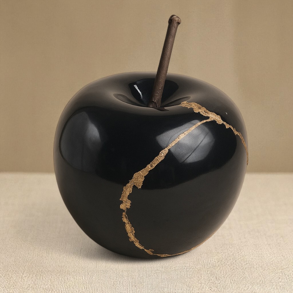 Pomme en céramique noire