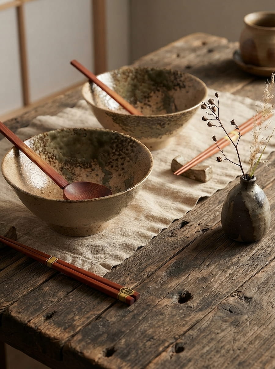 Bols en céramique japonaise faits main, collection Art de la table