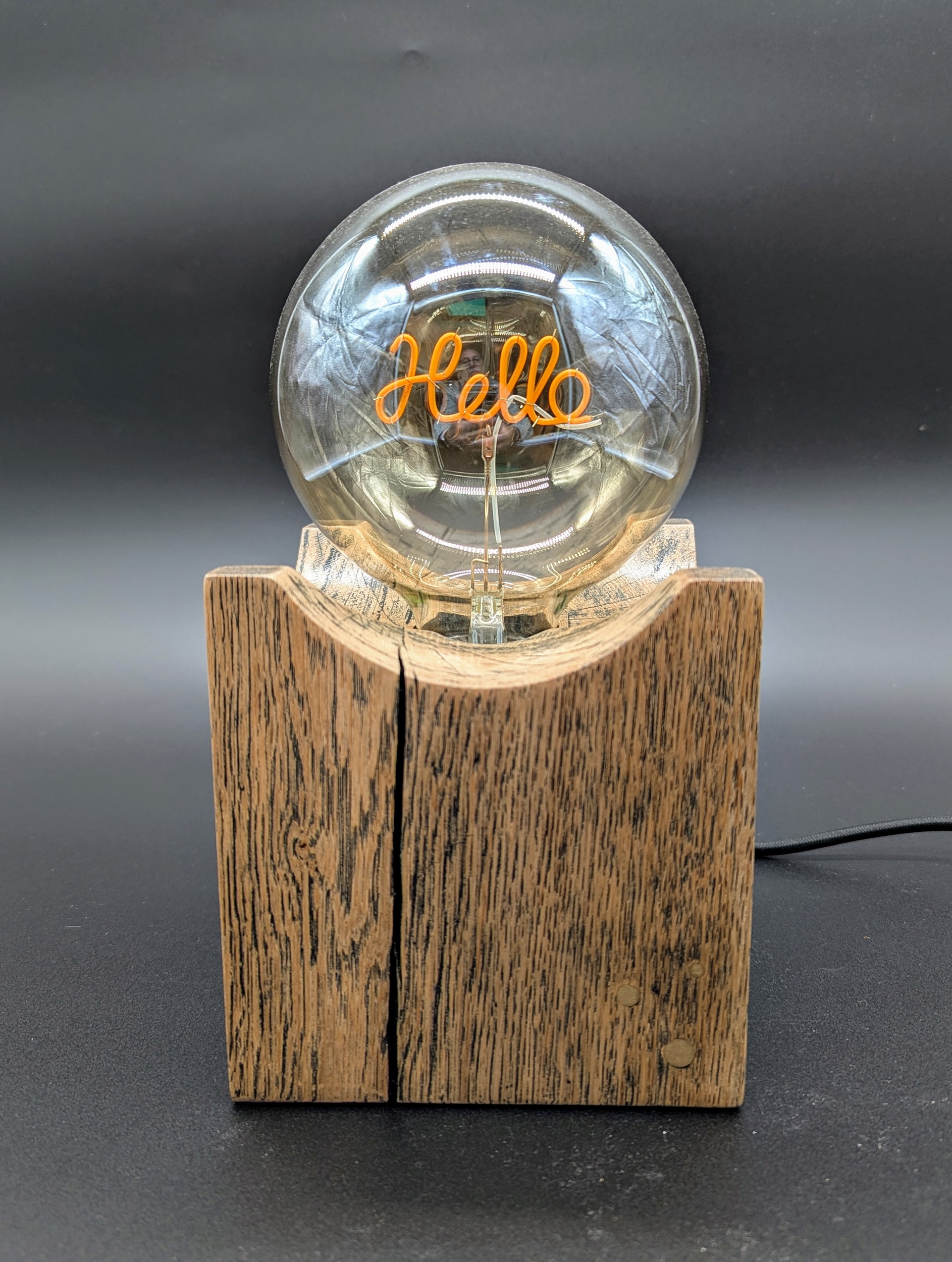 lampe Luna (chêne teinté vielli)