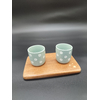 duo café fleurs (vertes)