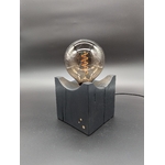 lampe Luna Nera (chêne teinté gris ardoise)