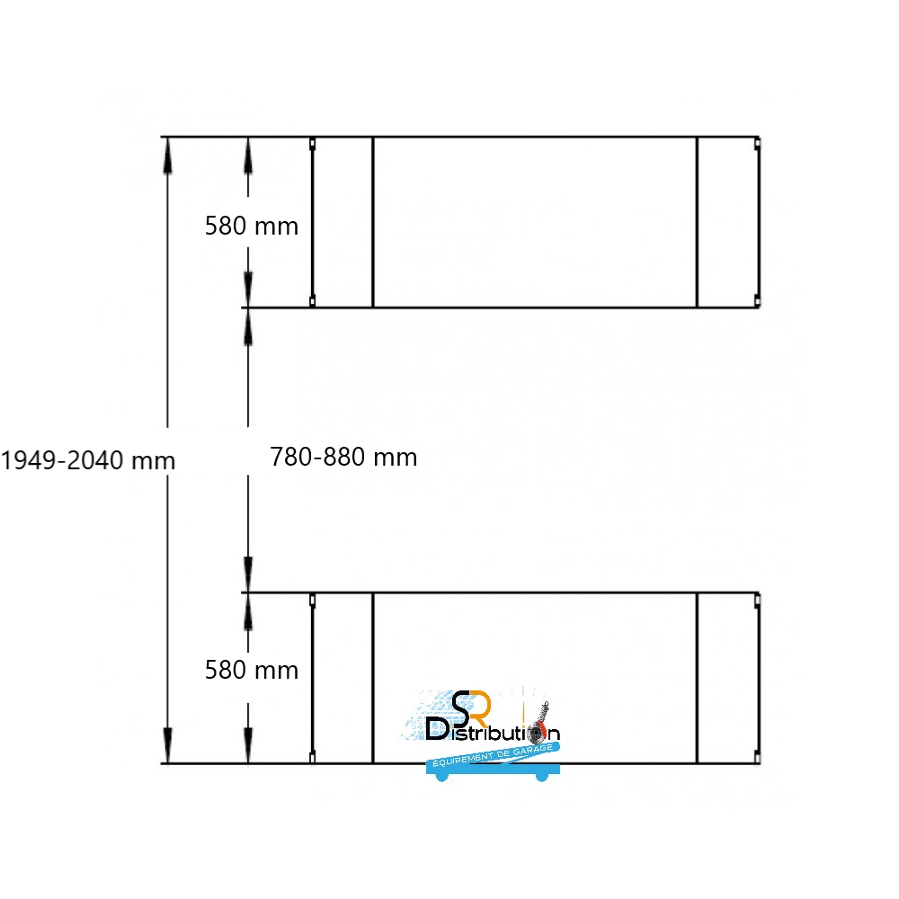 dimensions pont elevateur ciseaux 3t 220 volts a encastrer