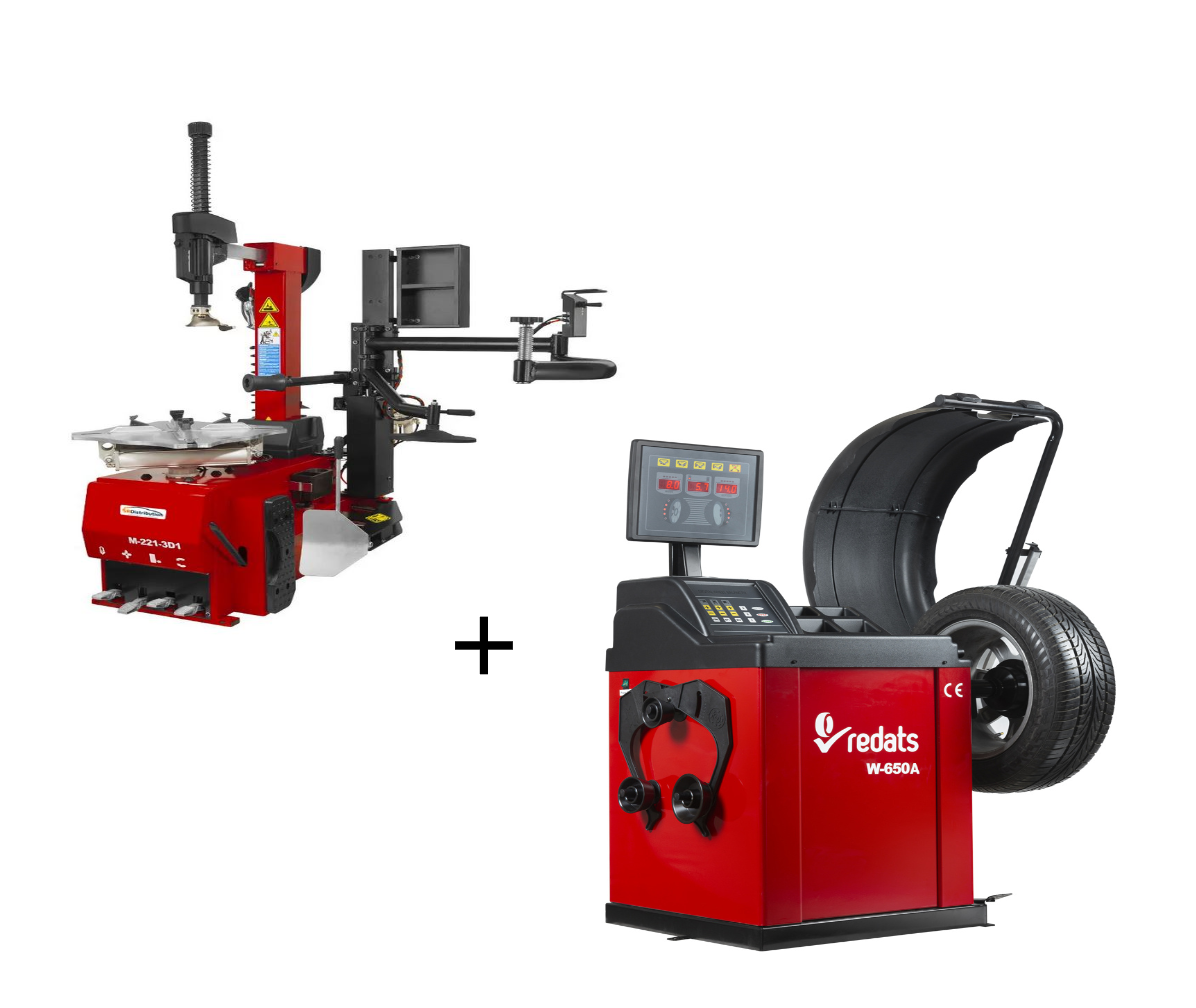 Pac demonte pneu runflat + equilibreuse de roue automatique