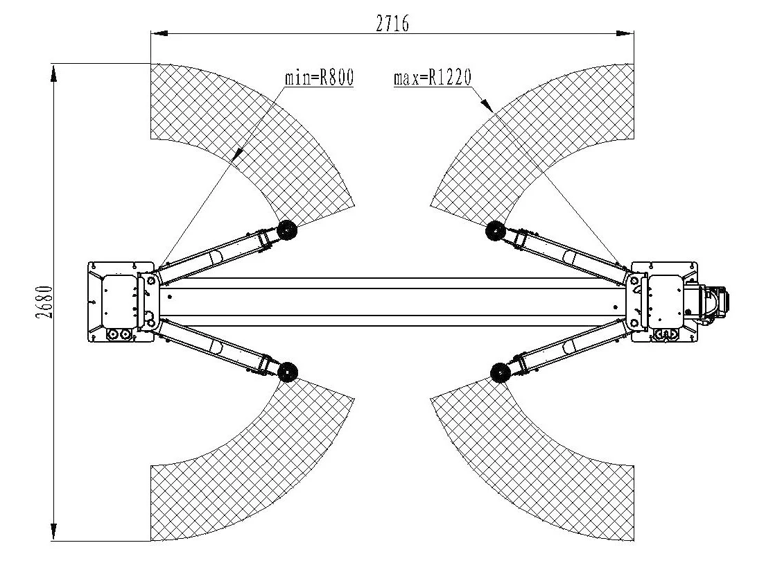 dimensions pont elevateur l-205 redats