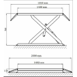dimensions pont ciseaux mobile 3 tonnes