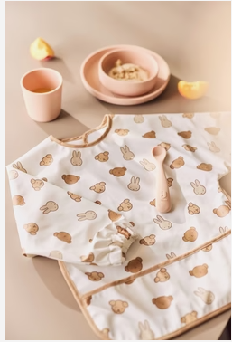 Bavoir teddy bear manche 2
