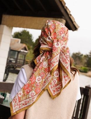 Foulard indore ocre.2JPG