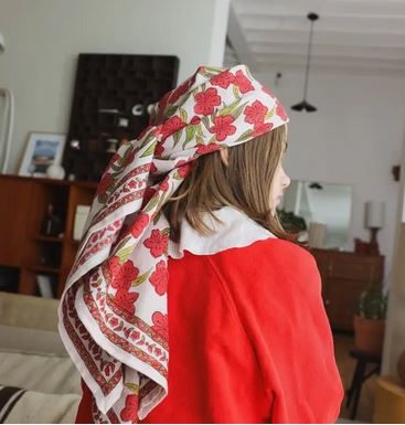 Foulard Jaipur grenat