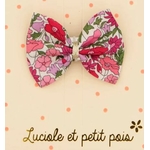 Barrette Noeud ruban Liberty Grimson Pink