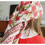 Foulard Jaipur grenat.1