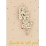 Broche éclair doré