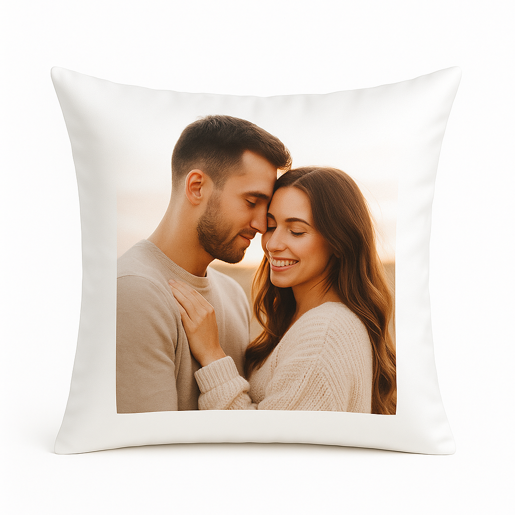 Housse coussin satin sublimation personnalisée