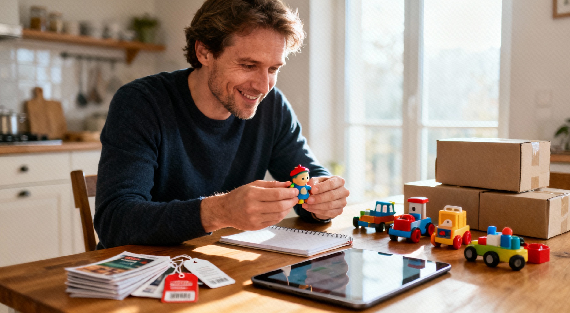 parent reflechissant a des cadeaux enfants