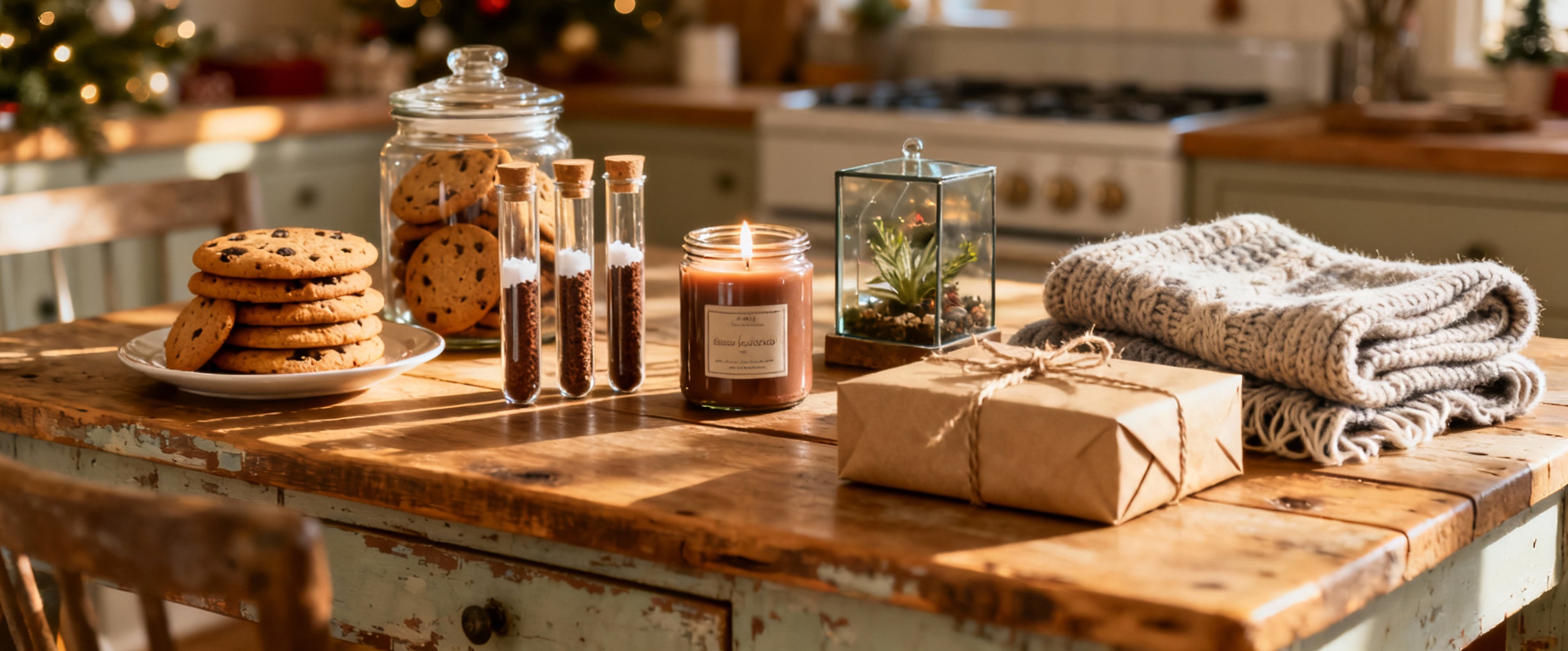 ensemble de cadeaux noel faits maison