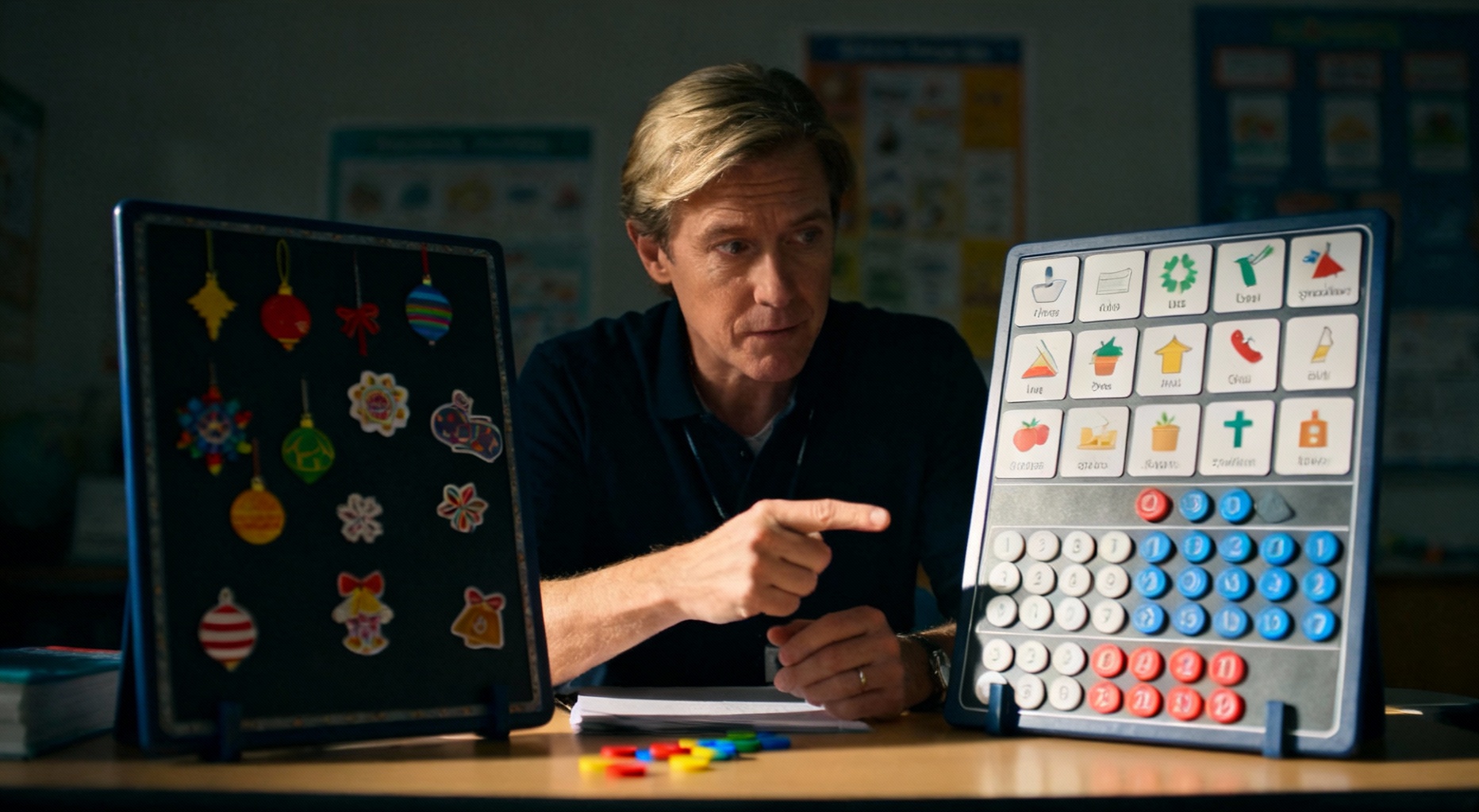 enseignant compare deux jeux educatifs