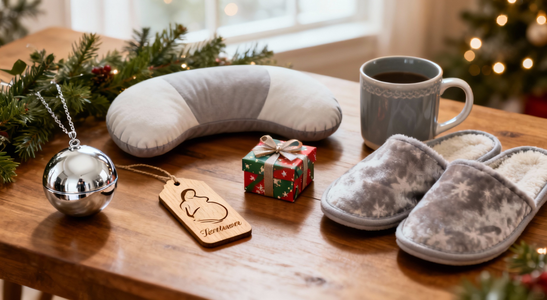 flat lay cadeaux grossesse
