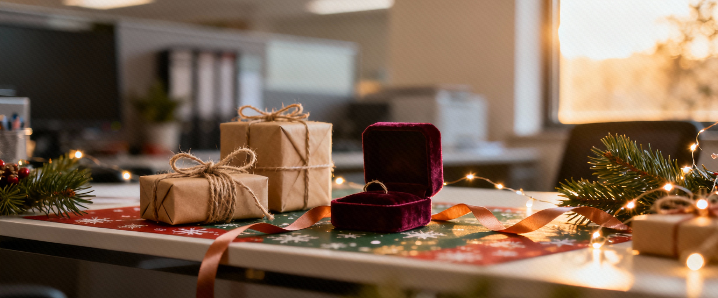 cadeaux de bureau decores noel