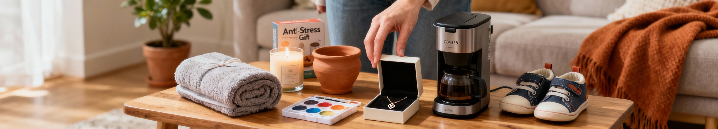main de femme organise cadeaux anti stress