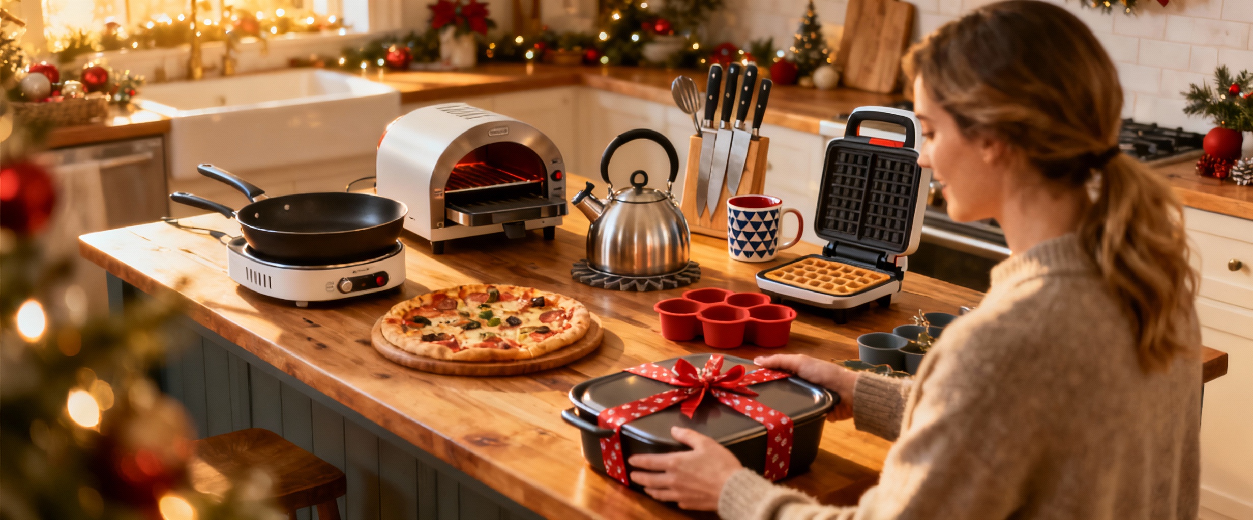 cuisine festive avec ustensiles cadeaux