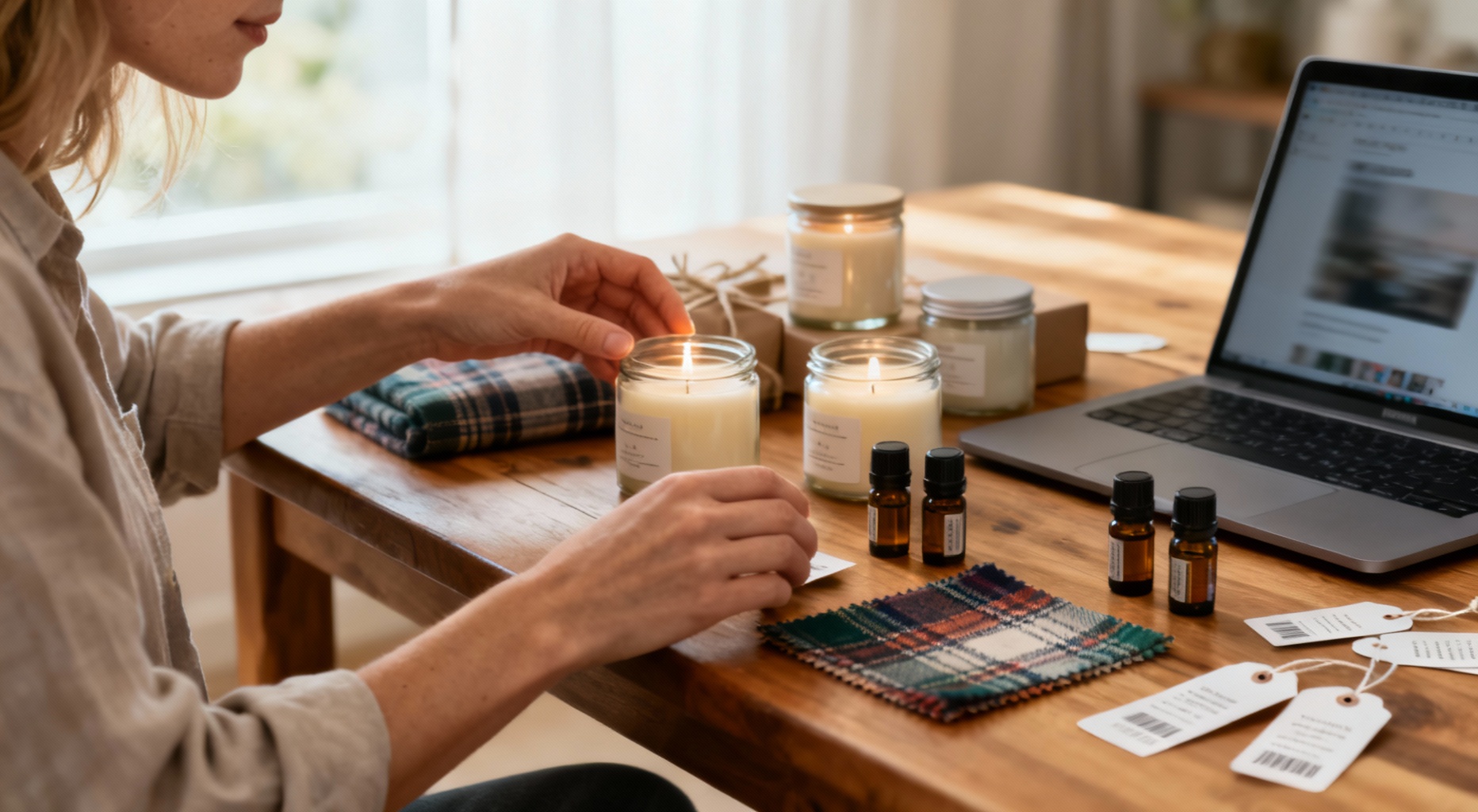 personne selectionnant des cadeaux detente