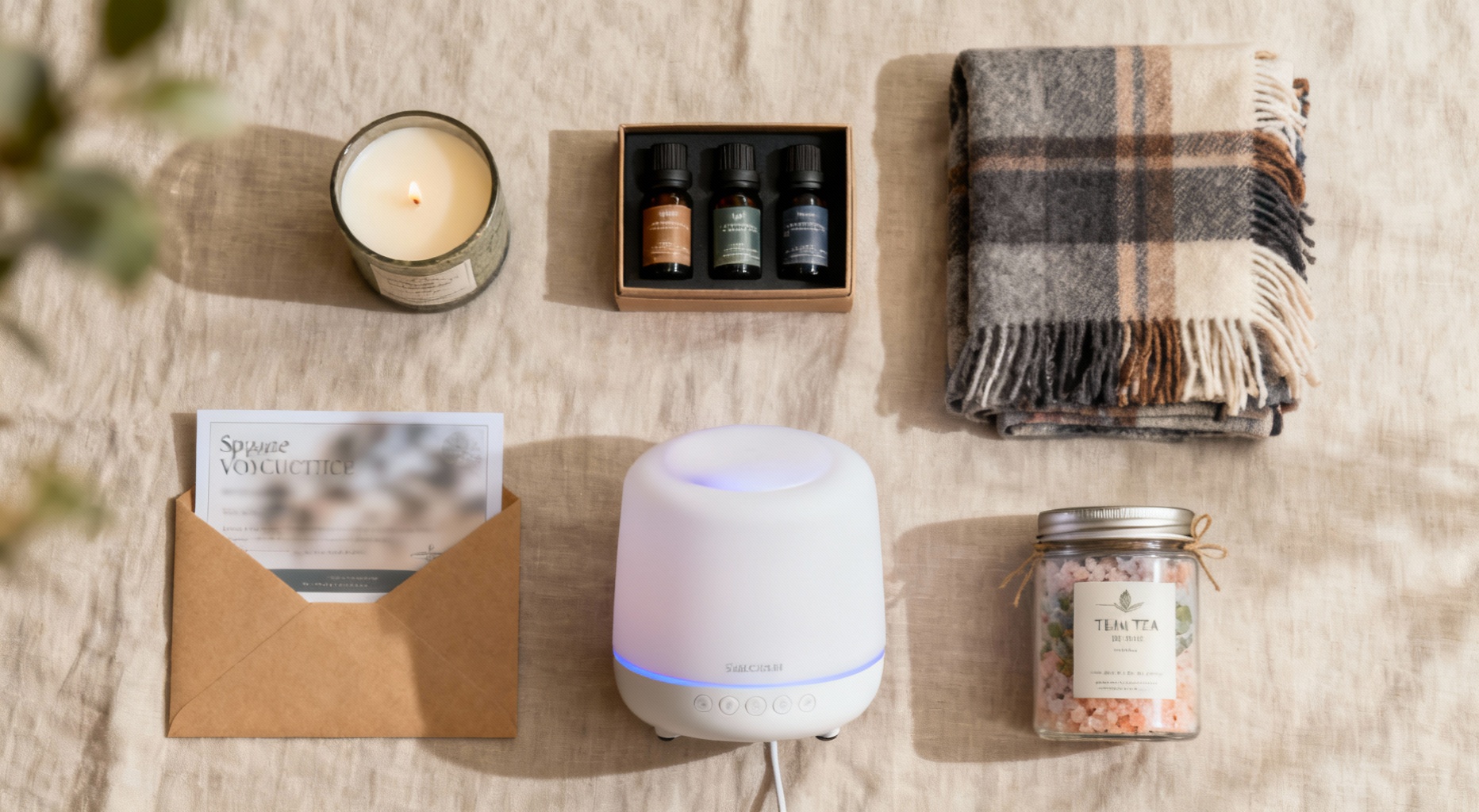 flatlay cadeaux detente relaxants