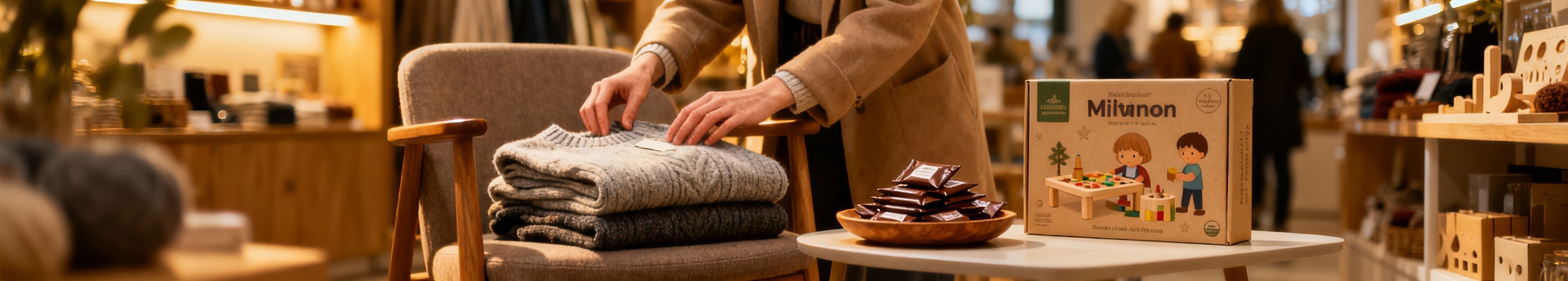 acheteur attentif dans une boutique chaleureuse