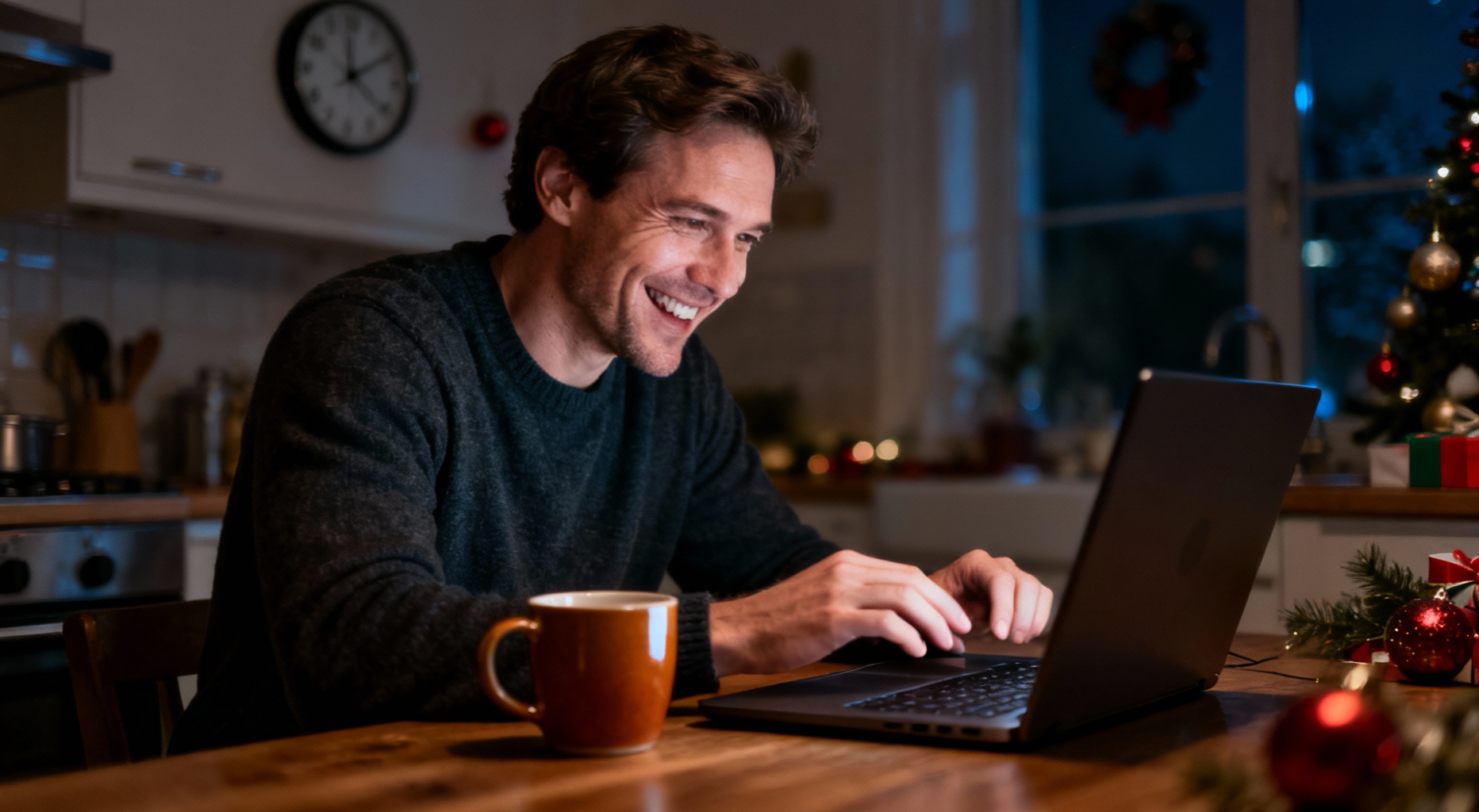 homme soulage envoyant un e cadeau