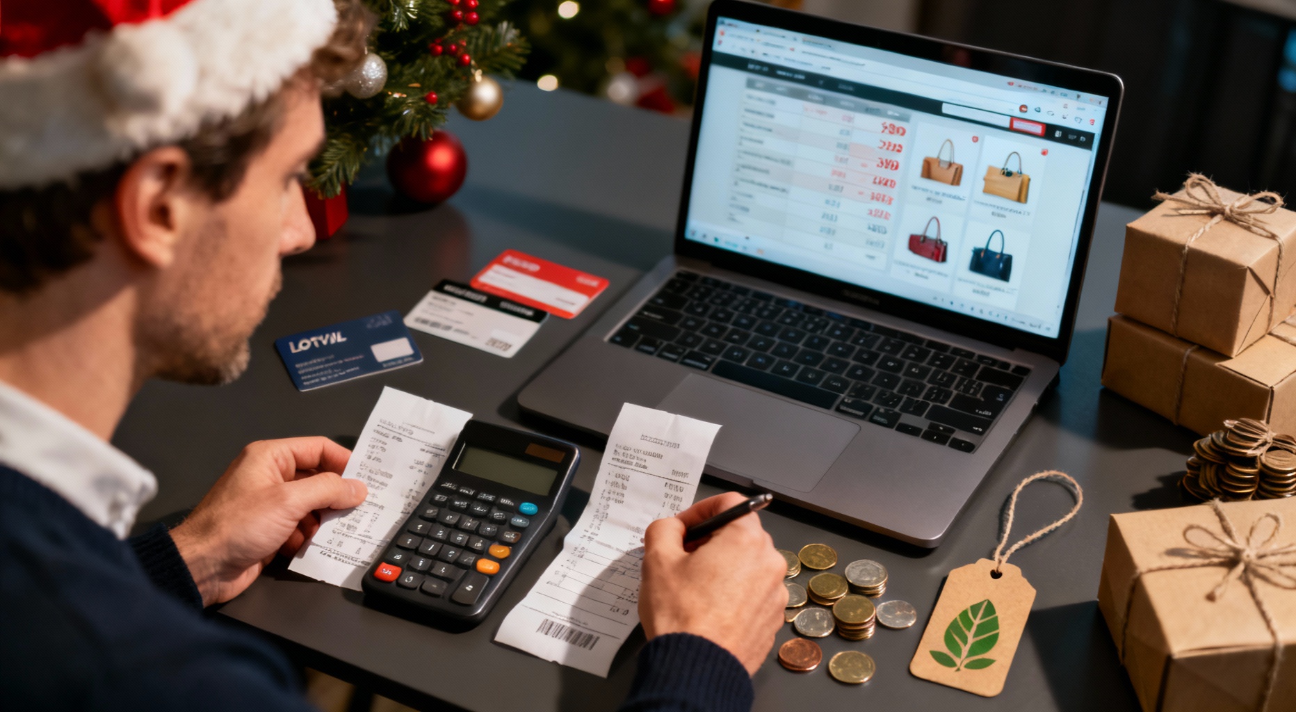 planification cadeaux noel sur bureau