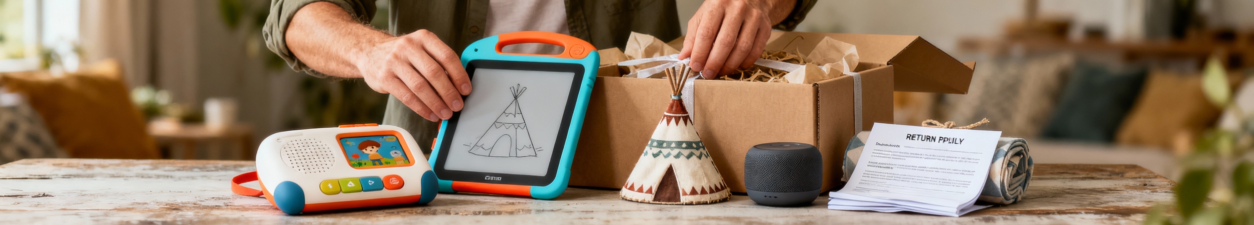 mains emballant des cadeaux intelligents
