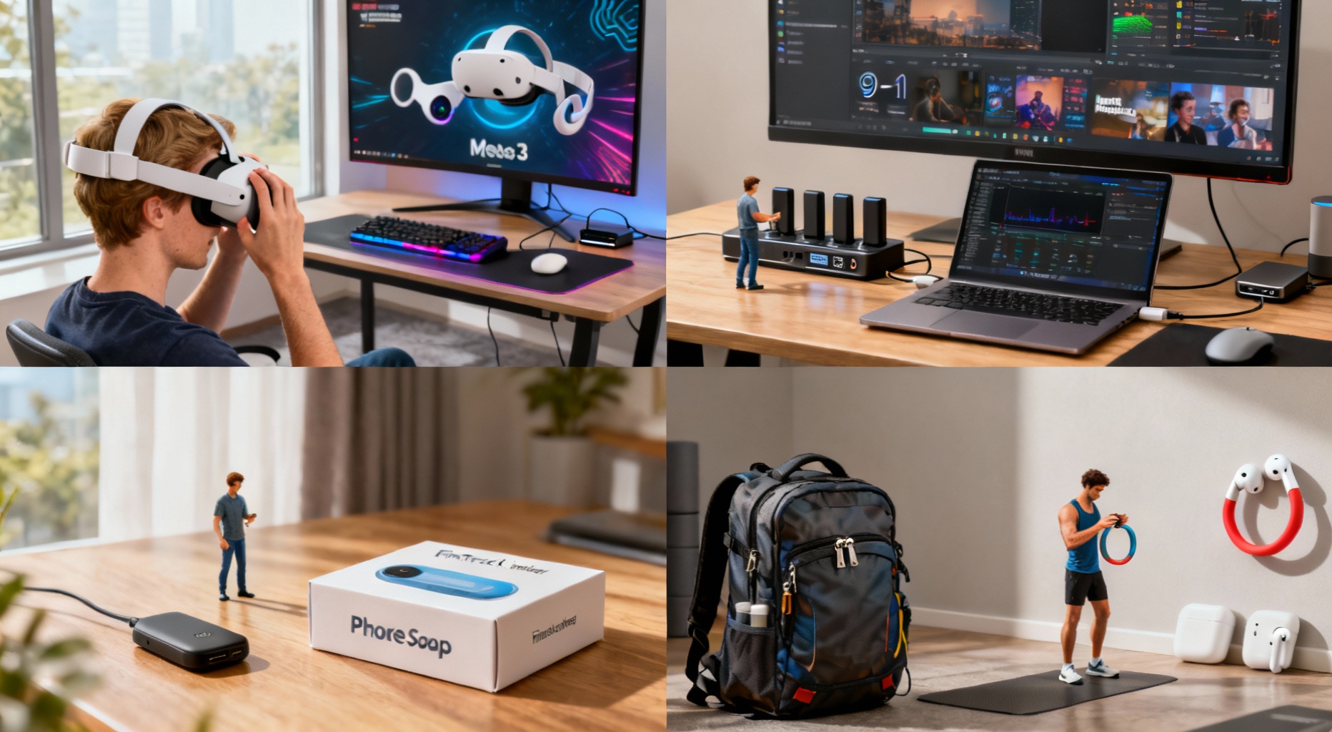 quatre zones hightech pour cadeaux