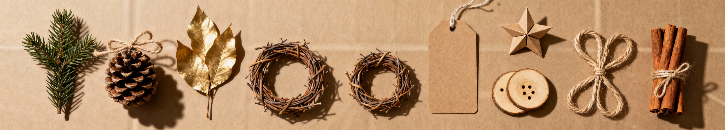 decorations naturelles pour cadeaux de noel