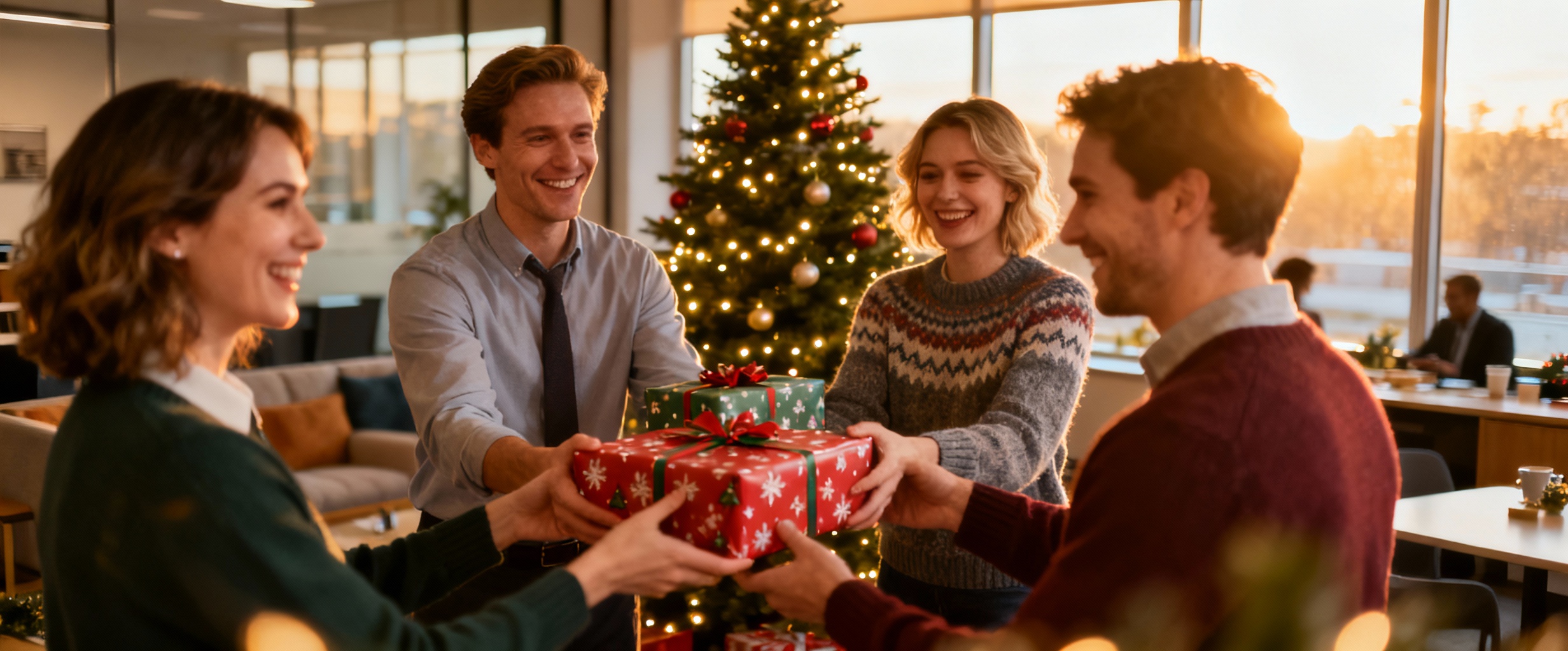cadeaux secret santa au bureau convivial