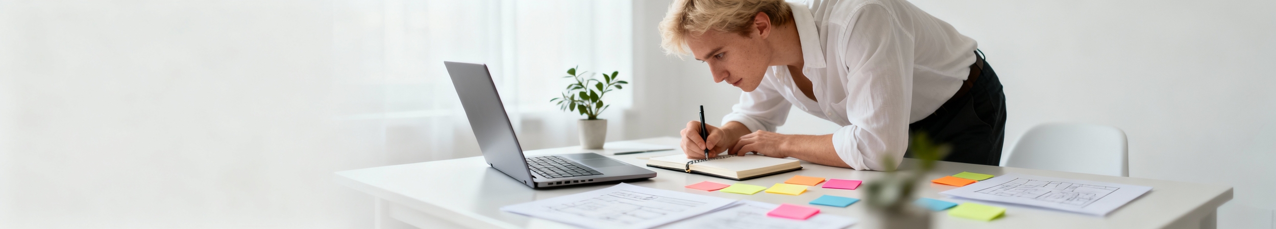 professionnel creatif ecrivant des prompts