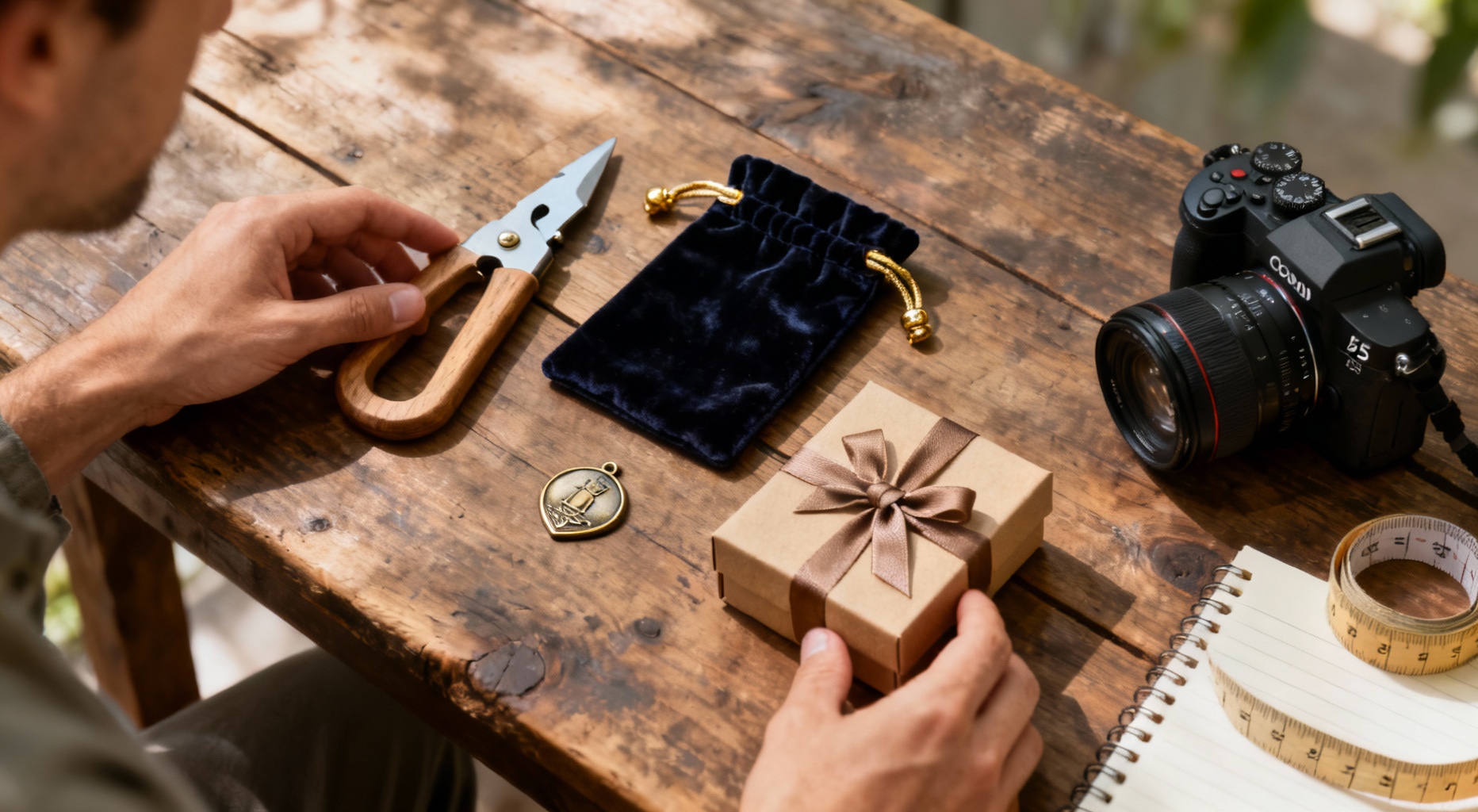 flatlay cadeaux de noel