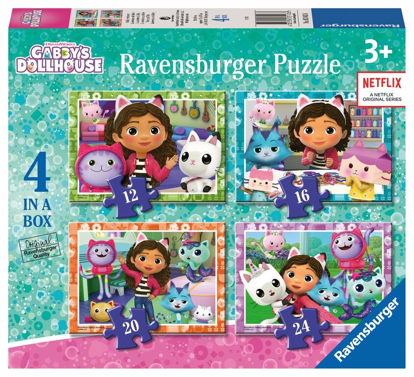 Gabby’s dollhouse 4-en-1 puzzle - puzzle gabby chat