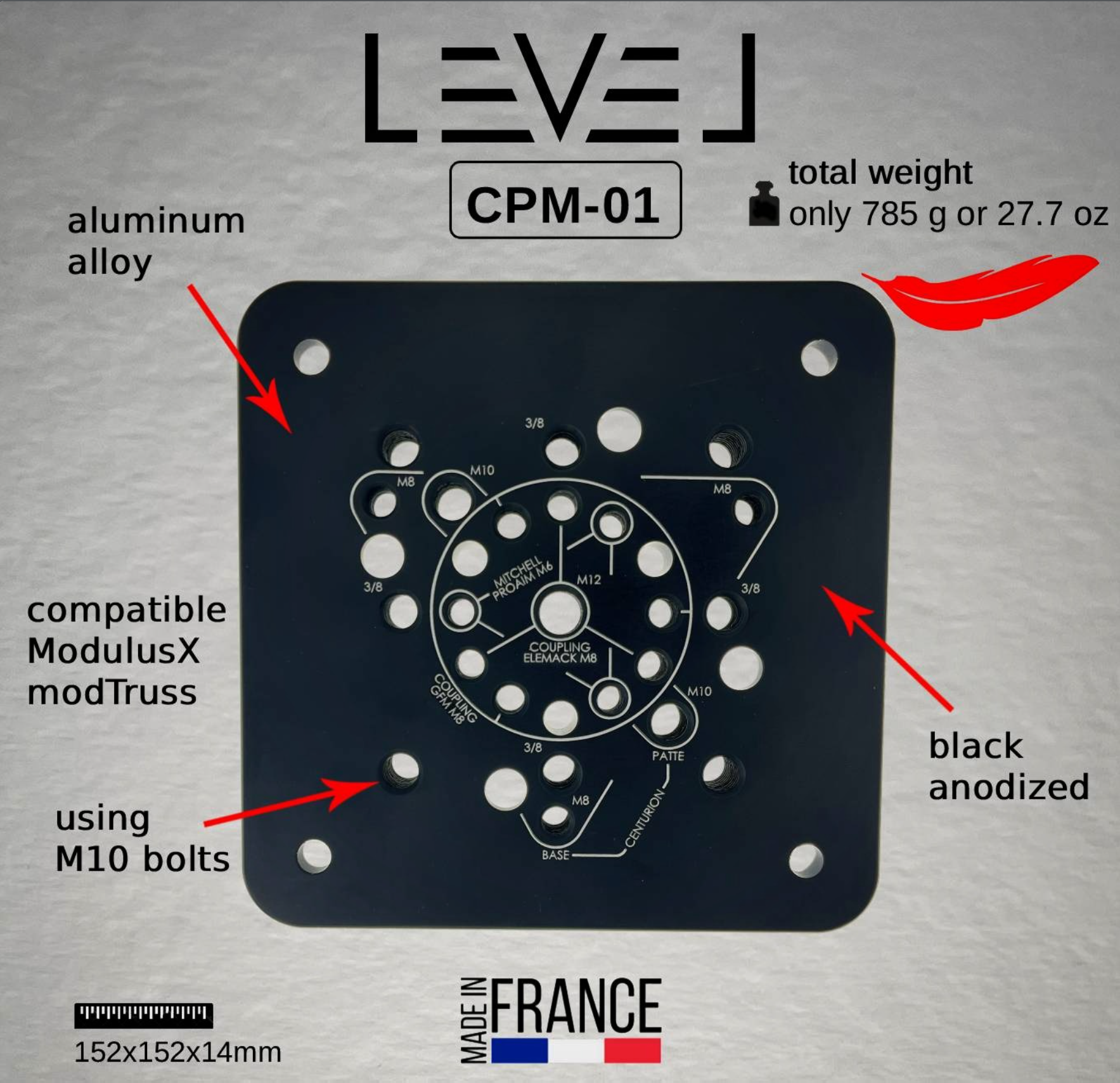 Level Cheese Plate CPM-01
