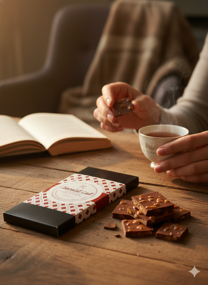 Ambiance - tablette chocolat lait eclats caramel isigny PP210