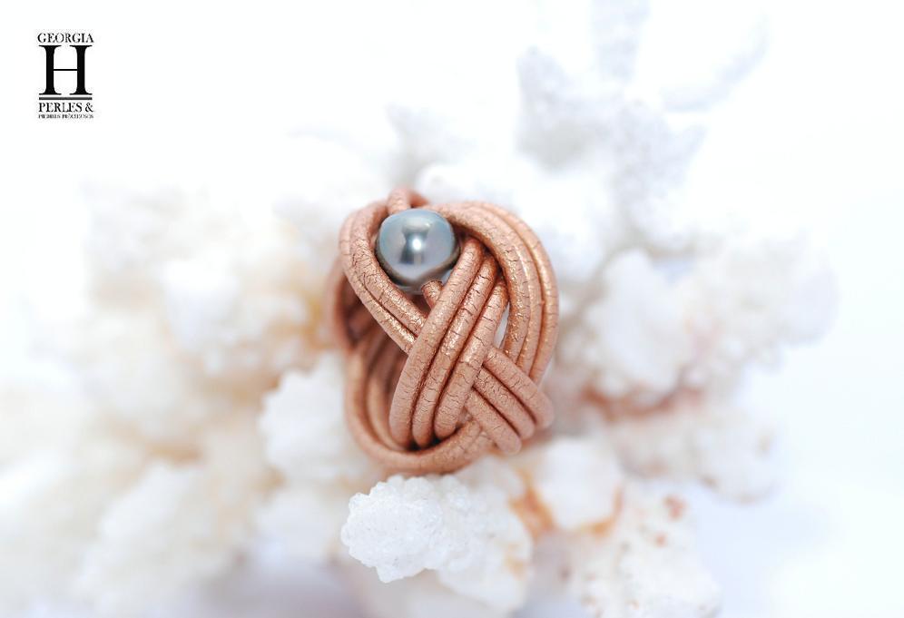 bague candy doré et perle de tahiti (3)