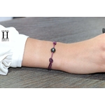 Bracelet Marrakech violet avec une perle de tahiti (2)