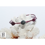 Bracelet Marrakech violet avec une perle de tahiti (4)
