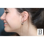 Boucles doreilles Dormeuses perles de tahiti vert rosé (2)