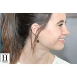 Boucles doreilles Crochets perles de tahiti aubergine (5)