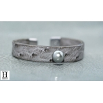 Bracelet Africa autruche grise et perle de tahiti (3)
