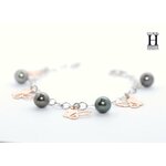 Bracelet Charmes coeur avec perles de tahiti (3)