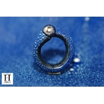 Bague cuir de raie galuchat bleu et perle de tahiti (8)