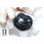 Bague noeud cuir noir et perle de tahiti (2)