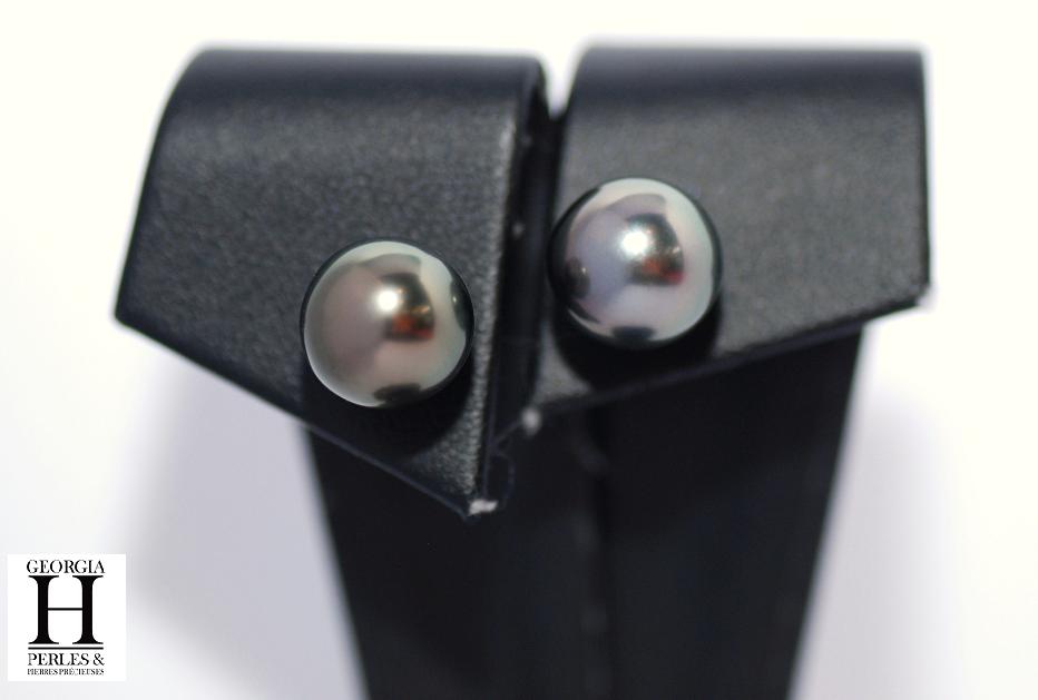 Boucles doreilles boutons et perles de tahiti  (5)