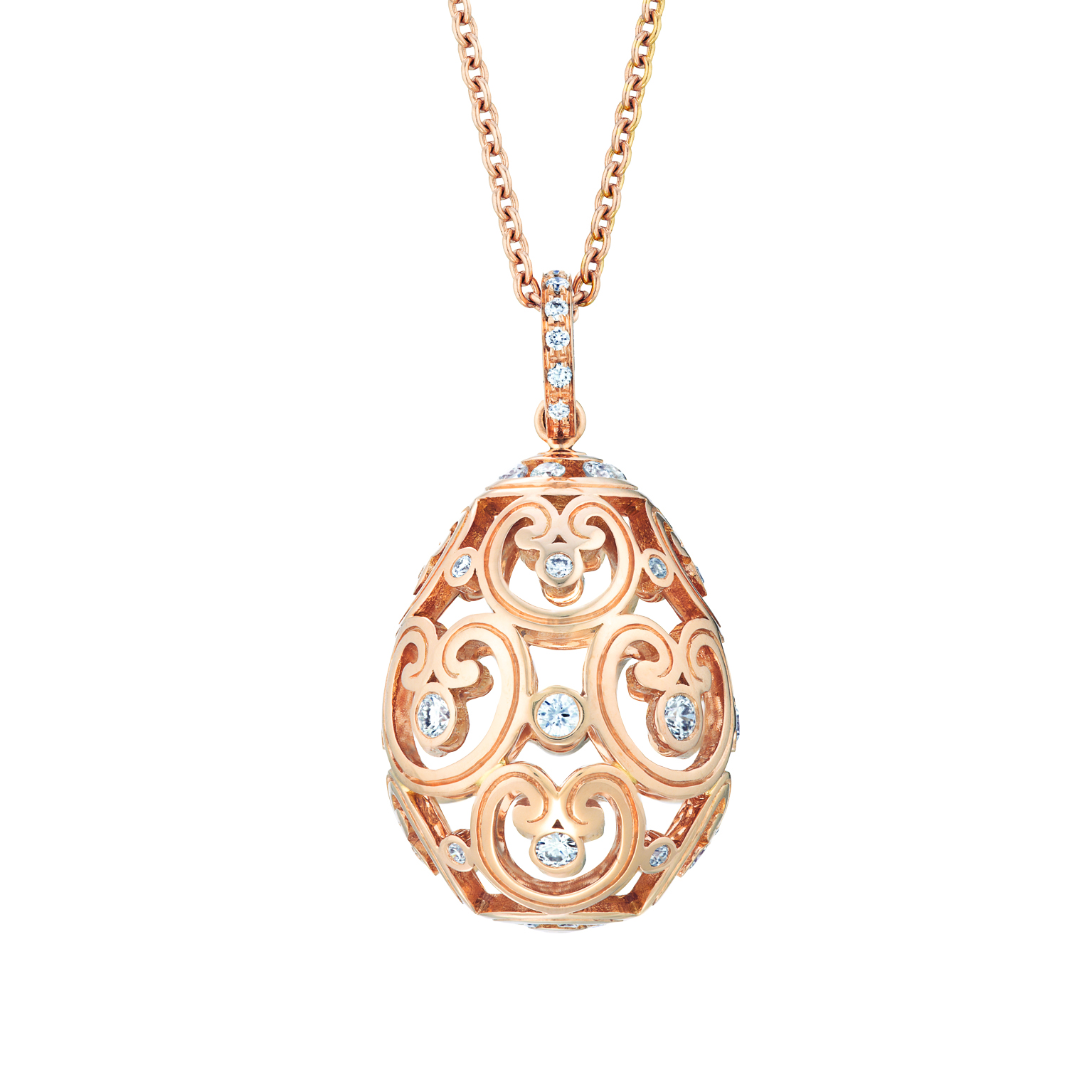 159FP896 Impératrice Diamond Rose Gold Pendant